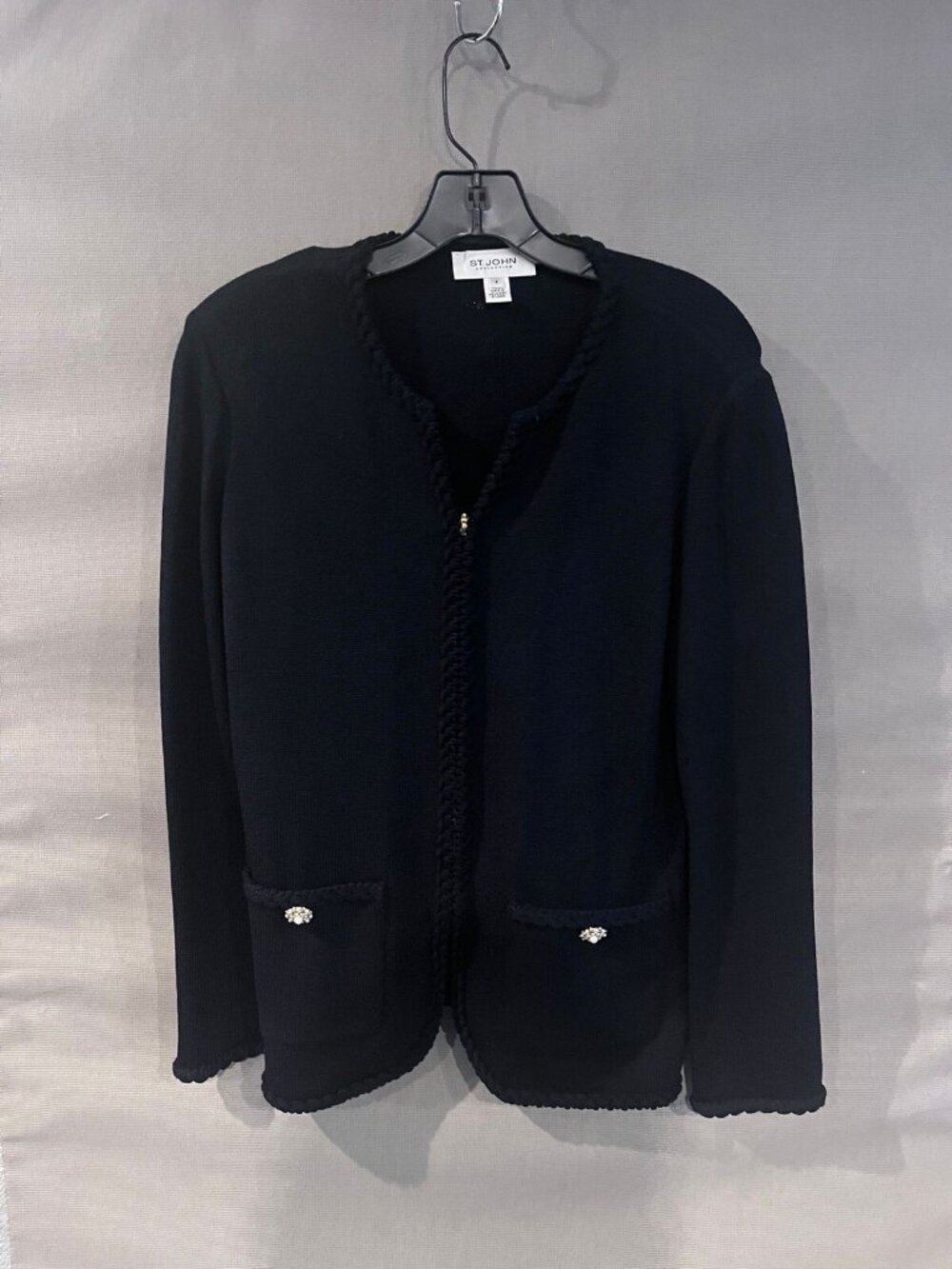 St John's Sport woman's Navy cardigan sweater Sz 8 NWT